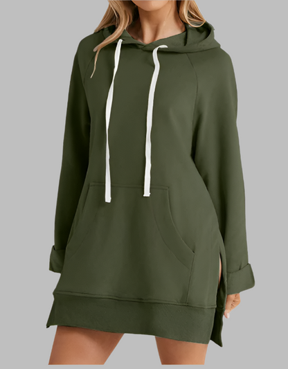 Oversized Hoodie Dress, First Ones Oversized Hoodies, Women's Casual Pullover Long Sleeve