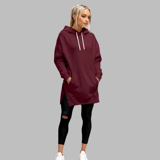 Oversized Hoodie Dress, First Ones Oversized Hoodies, Women's Casual Pullover Long Sleeve